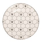 26FC-TAR-HONEYCOMB-26/1 Тарелка обеденная HONEYCOMB пчёлки 26см (2)