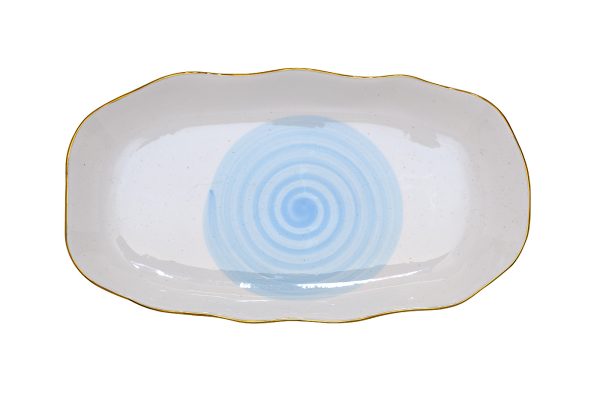 26FC-TAROV-MISTERO-30GOL Тарелка овальная MISTERO голубая 30см (6) — изображение 2