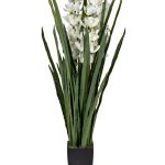 29BJ-911-45 Орхидея CYMBIDIUM искусств. белая в горшке h110 см