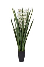 29BJ-911-45 Орхидея CYMBIDIUM искусств. белая в горшке h110 см