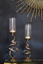 2K166207G Подсвечник золото 16х16х52 — изображение 2