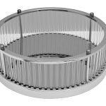 2K299500-SS Поднос декоративный с серебрянными бортами d35см