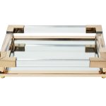 2K389136-G Поднос декоративный зеркальное основание