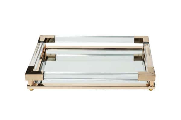 2K389137-G Поднос декоративный зеркальное основание