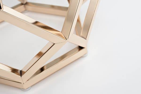 2KF111037-G Стол журнальный с мраморной столешницей d50*62см, цвет опоры золото — изображение 3