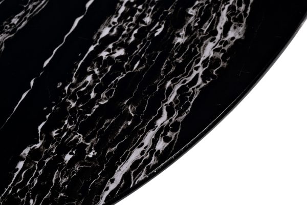 30B-85511 Стол журнальный овальный черный / хром 120*65*41см — изображение 4