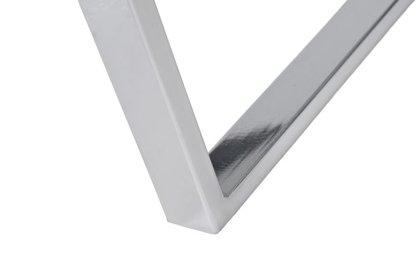 30B-85511 Стол журнальный овальный черный / хром 120*65*41см — изображение 5