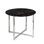 30B-85521 Стол журнальный круглый черный / хром d60*48cм