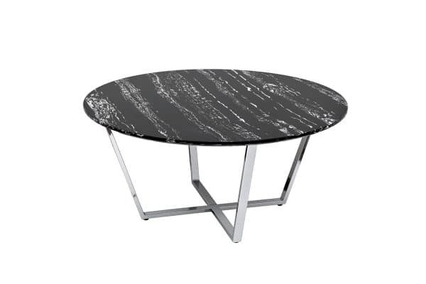 30B-85531 Стол журнальный круглый черный/хром d90*41см