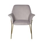 30C-1127-Z GRE Кресло велюр светло-серый 71*58*87см