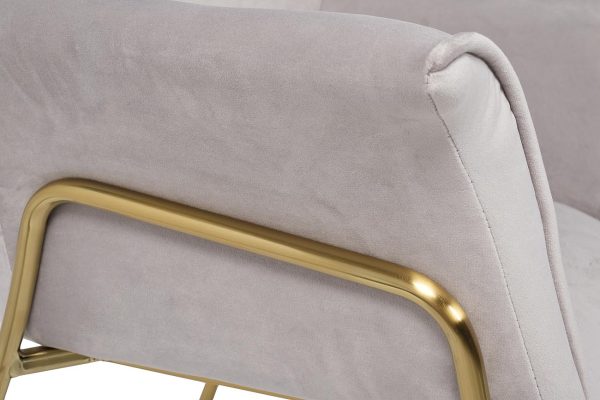 30C-1127-Z GRE Кресло велюр светло-серый 71*58*87см — изображение 4