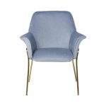30C-1127-Z LBL Кресло велюр серо-голубой 71*58*87см