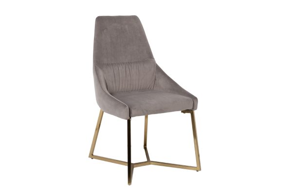 30C-1185 GRE Стул велюр серый на метал.основании 55*62*94см — изображение 2
