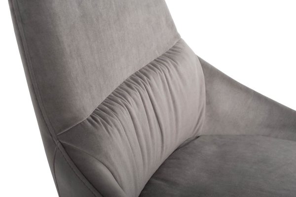 30C-1185 GRE Стул велюр серый на метал.основании 55*62*94см — изображение 3