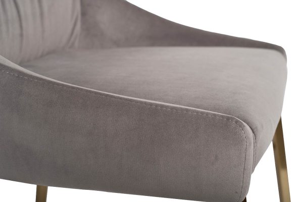 30C-1185 GRE Стул велюр серый на метал.основании 55*62*94см — изображение 4