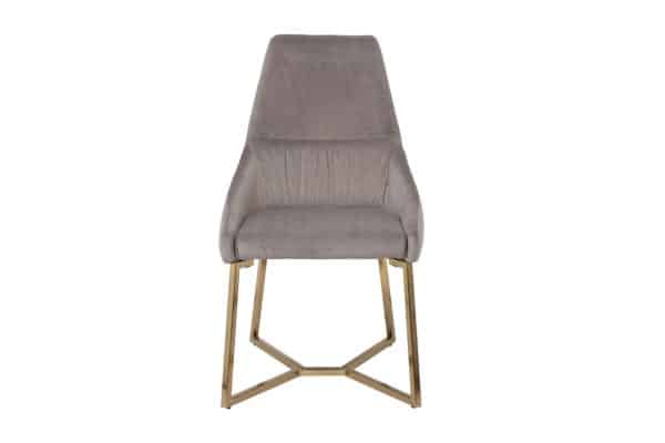 30C-1185 GRE Стул велюр серый на метал.основании 55*62*94см