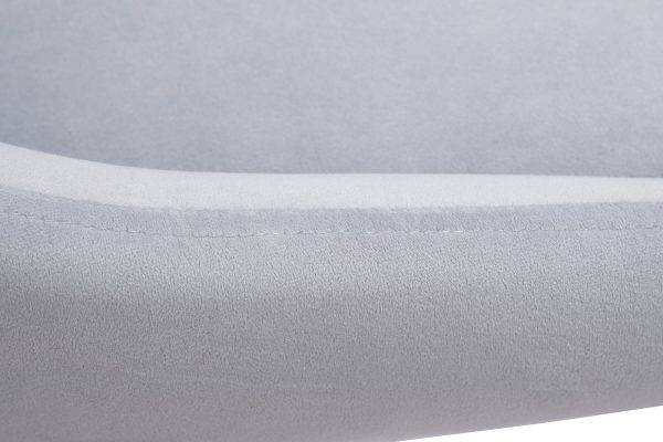 30C-1185 SER Стул велюр светло-серый 55*62*94см, ножки хром — изображение 4