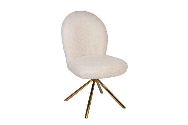 30C-12390 Стул обеденный поворотный букле белый 66*51*91см — изображение 2