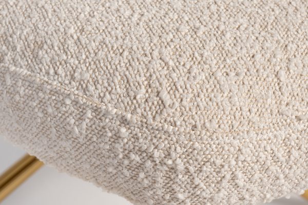 30C-12390 Стул обеденный поворотный букле белый 66*51*91см — изображение 3