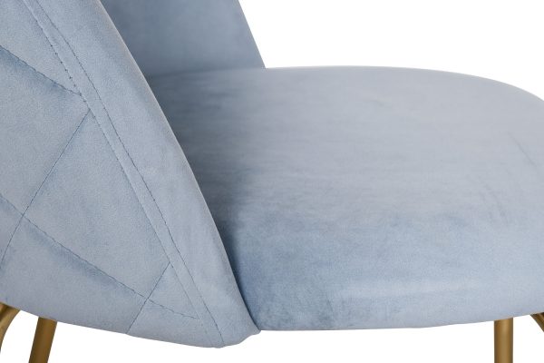 30C-301-1G LBL Стул велюр серо-голубой, мет.ножки 50*53*77см — изображение 5