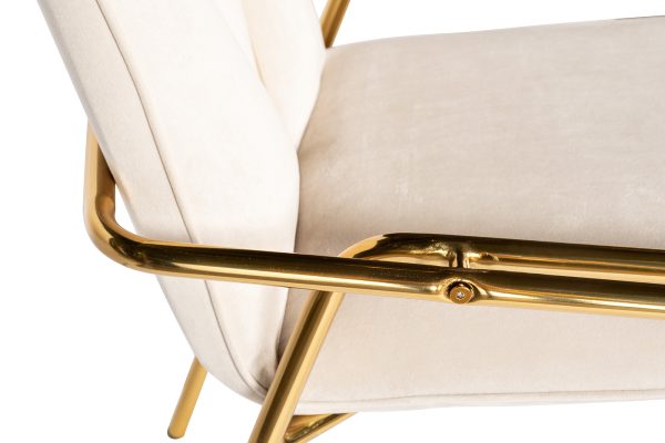 30C-DR-20013C CR Стул велюр кремовый 63*65*85см с V-декором — изображение 3