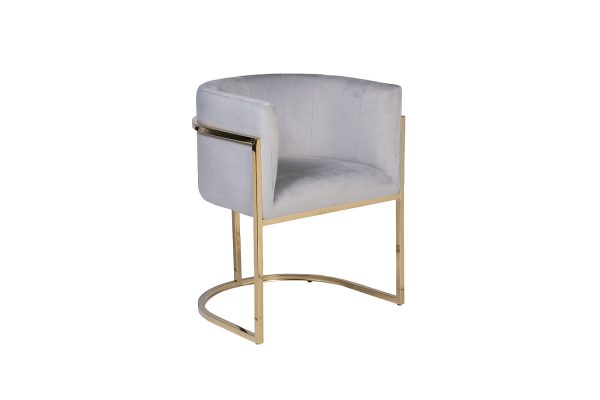 30C-DX-2010-1 LBG Кресло велюр серо-голубой 54*56*72см — изображение 2