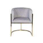 30C-DX-2010-1 LBG Кресло велюр серо-голубой 54*56*72см