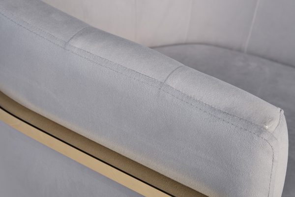 30C-DX-2010-1 LBG Кресло велюр серо-голубой 54*56*72см — изображение 3