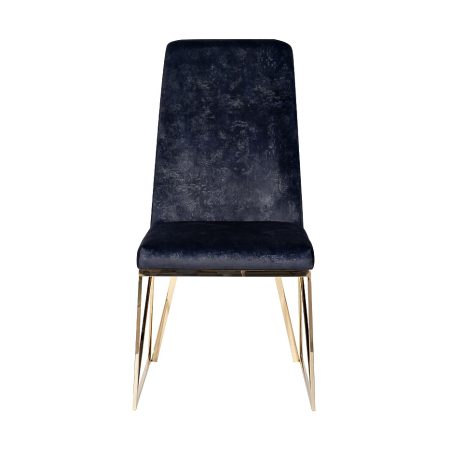 30C-DX-2014 BLU Стул велюр темно-синий/золото 49*65*99см
