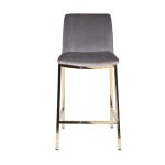 30C-DX-2091 GRE Стул барный велюр серый 42*53*88см