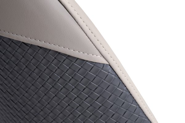 30C-DX-2100 Стул экокожа бежевая/серая 63*51*84см, белые ножки — изображение 5