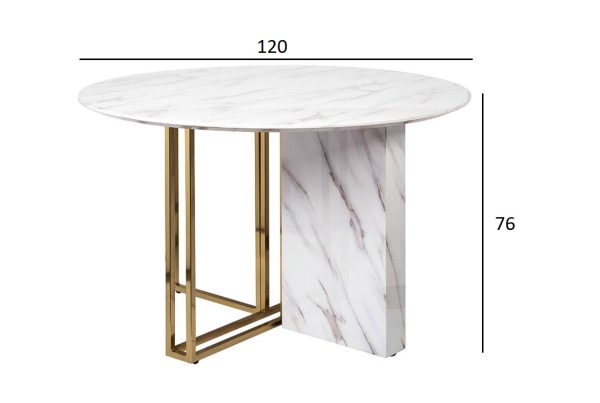 30F-1171-1 Стол обеденный круглый 120*76см — изображение 2