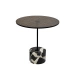 33FS-08100 Стол журнальный стекло / черный мрамор d55*55см