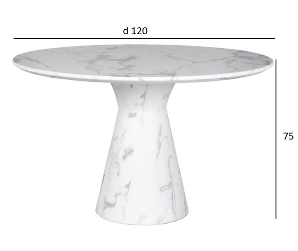 33fs-120-stolob-bel-stol-obedennyj-belyj-d12075sm-2 33FS-120-STOL/OB-BEL Стол обеденный белый  d120*75см — изображение 3