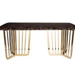 33FS-1800-STOL/OB-PG Стол обеденный Dark Emperador  180*90*76