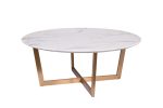 33FS-CT2029-BBS Стол журнальный Pearl White d100*40