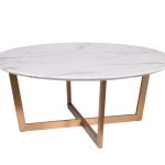 33FS-CT2029-BBS Стол журнальный Pearl White d100*40