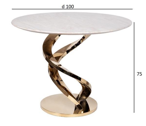 33FS-DT10075-PG Стол Cappucino Royal d100*75см — изображение 3