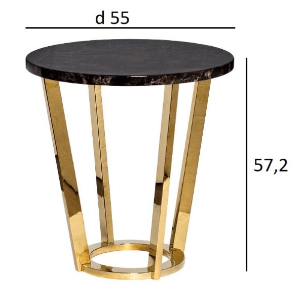 33FS-ET20C05-PG Стол журнальный Dark Emperador  d55х57,2 см — изображение 4