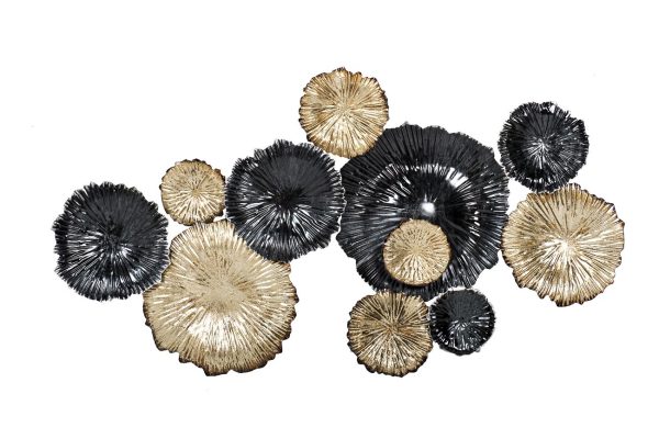 37SM-0277-R Декор настенный Цветы золотисто-черные 92*51*7см 37SM-0277-R Декор настенный Цветы золотисто-черные 92*51*7см