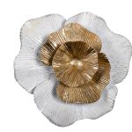 37SM-0661 Декор настенный "Цветок" бело-золотой 33