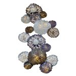 37SM-0696 Настенный декор Цветы серо-голубые 134