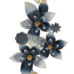 37SM-1902 Настенный декор "Цветы" 135.3*66.7*6.4см