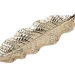 37SM-88020 Тарелка декор. "Перо" цвет золото 27