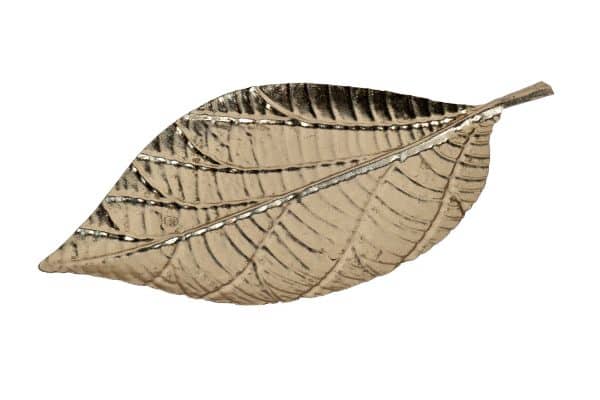 37SM-88070 Тарелка декоративная "Лист" цвет золото 29