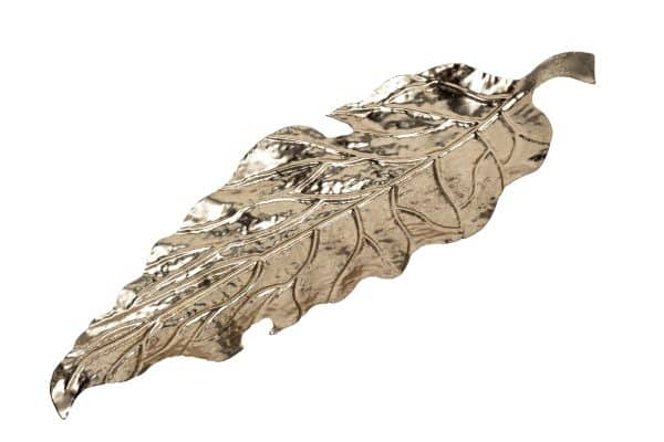 37SM-88080 Тарелка декор. "Лист" цвет золото 43