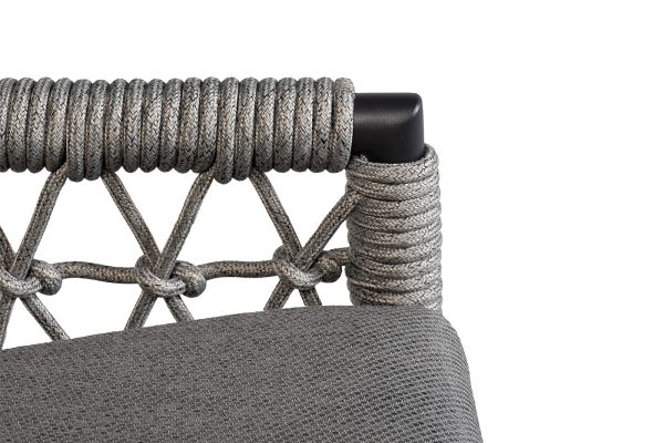 39AR-00628 Кресло "Марра" темно-серое 80*80*85,5см, оплетка"сеть" — изображение 4