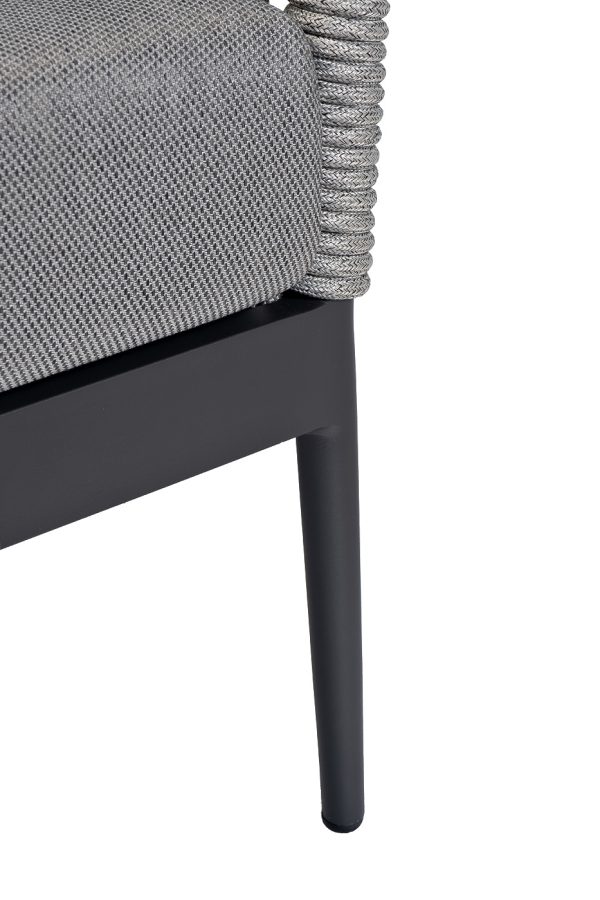39AR-00628 Кресло "Марра" темно-серое 80*80*85,5см, оплетка"сеть" — изображение 5