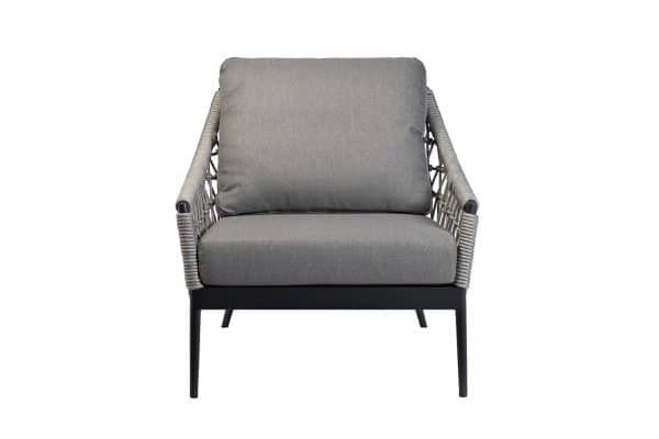 39AR-00628 Кресло "Марра" темно-серое 80*80*85