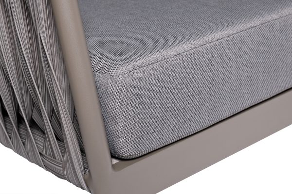 39AR-DIV-3691 SER Диван двухместный "Муза" серый 81,5*190*75см, оплетка "лента" — изображение 4